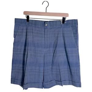 NWT COLLECTIF YOUNKERS 90s deadstock preppy cuffed cotton shorts 40